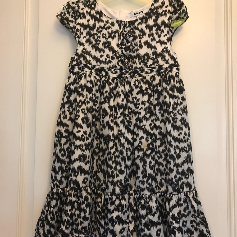 DKNY Black and White Casual Kids Dress